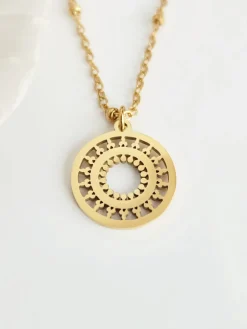 Clearance 45870 Augusta Jewellery Gold Plated Necklace - Mandala