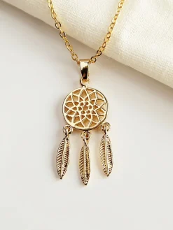 Clearance 45870 Augusta Jewellery Gold Plated Necklace - Mini Dreamcatcher