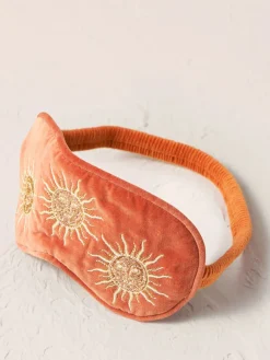 Outlet ELIZAB01 Elizabeth Scarlett Velvet Eye Mask - Rust Sun Goddess