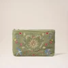 Discount ELIZAB01 Elizabeth Scarlett Velvet Everyday Pouch - Olive Earth Goddess