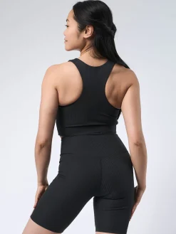Best EASEDK01 Girlfriend Collective Compressive Rib Bike Short - Black