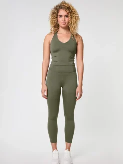 Clearance EASEDK01 Girlfriend Collective Float High Rise 7/8 Leggings - Cured Green