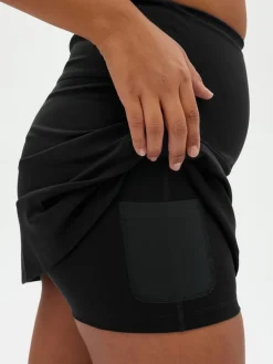 Discount EASEDK01 Girlfriend Collective High-Rise Skort - Black