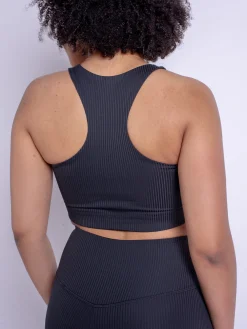Discount EASEDK01 Girlfriend Collective Rib Paloma Bra - Black