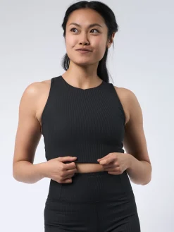 Discount EASEDK01 Girlfriend Collective Rib Dylan Bra - Black