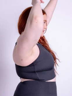 Discount EASEDK01 Girlfriend Collective Rib Dylan Bra - Black