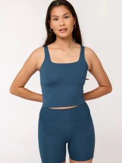 Online EASEDK01 Girlfriend Collective Tommy Square Neck Tank - Ink