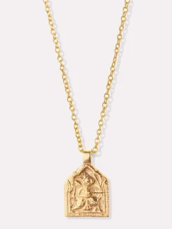 GODDES01 Goddess Charms God of Success Pendant Necklace - Gold