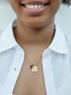 GODDES01 Goddess Charms God of Success Pendant Necklace - Gold