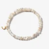 New GODDES01 Goddess Charms Moon Stone Bracelet - Pearl