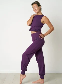 Hot FINEKN03 Gossypium Aspire Harem Pants - Grape