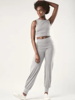 Hot FINEKN03 Gossypium Aspire Harem Pants - Marl Grey