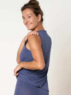 Online FINEKN03 Gossypium Freedom Yoga Vest - Indigo