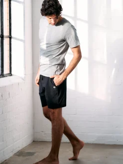 Sale FINEKN03 Gossypium Men's Drawstring Shorts - Black
