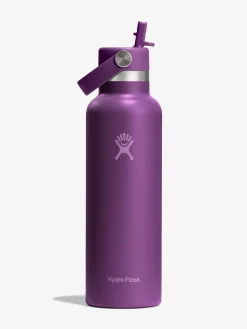 Online HYDROF01 Hydro Flask 621ml (21oz) Standard Mouth Bottle with Flex Straw Cap - Beachplum
