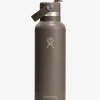 HYDROF01 Hydro Flask 621ml (21oz) Standard Mouth Bottle with Flex Straw Cap - Sandpiper