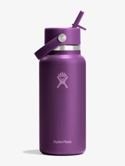 Outlet HYDROF01 Hydro Flask 946ml (32oz) Wide Mouth Bottle with Flex Straw Cap - Beachplum