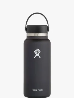 Hot HYDROF01 Hydro Flask 946ml (32oz) Wide Mouth with Flex Cap - Black