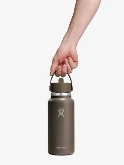 Best HYDROF01 Hydro Flask 946ml (32oz) Wide Mouth Bottle with Flex Straw Cap - Sandpiper