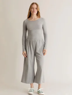 Discount KOMOD01 Komodo Darcey Long Sleeved Top - Marl Grey