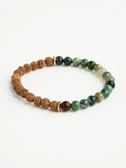 New YANTRA01 Mala Bead Bracelet - Indian Agate