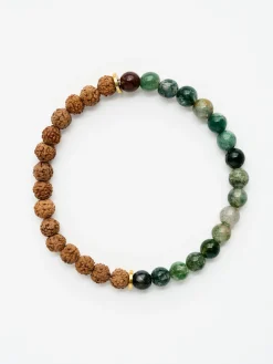 New YANTRA01 Mala Bead Bracelet - Indian Agate