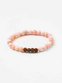 Hot YANTRA01 Mala Bead Bracelet - Pink Opal