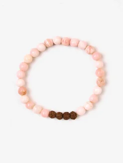 Hot YANTRA01 Mala Bead Bracelet - Pink Opal