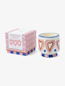 Clearance DESIGN01 Paddywax Adopo Hearts Ceramic Candle - Rosewood Vanilla