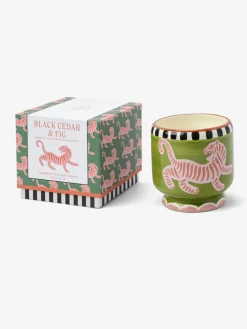 Discount DESIGN01 Paddywax Adopo Tiger Ceramic Candle - Black Cedar & Fig