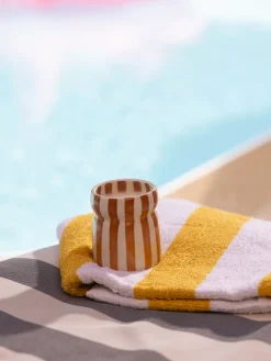 Hot DESIGN01 Paddywax Cabana Striped Ceramic Candle - Sienna Sunset