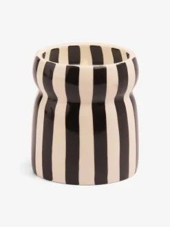 Best DESIGN01 Paddywax Cabana Striped Ceramic Candle - Lava Stone