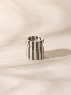 Best DESIGN01 Paddywax Cabana Striped Ceramic Candle - Lava Stone