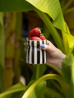 Best DESIGN01 Paddywax Cabana Striped Ceramic Candle - Lava Stone