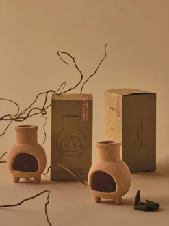 Online DESIGN01 Paddywax Chiminea Ceramic Incense Holder with Cones - Palo Santo & Sage
