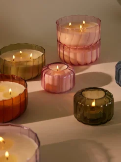 Sale DESIGN01 Paddywax Ripple Glass Votive Candle - Secret Garden