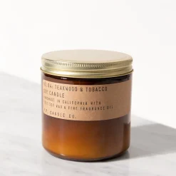 Clearance CANDLE01 P.F. Candle Co. 7.2oz Soy Candle - Teakwood & Tobacco