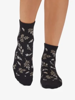 Clearance YOGAMA02 Tavi Noir Aria Grip Socks - Ebony Floral