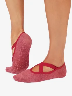 YOGAMA02 Tavi Noir Chloe Grip Socks - Ruby Heather