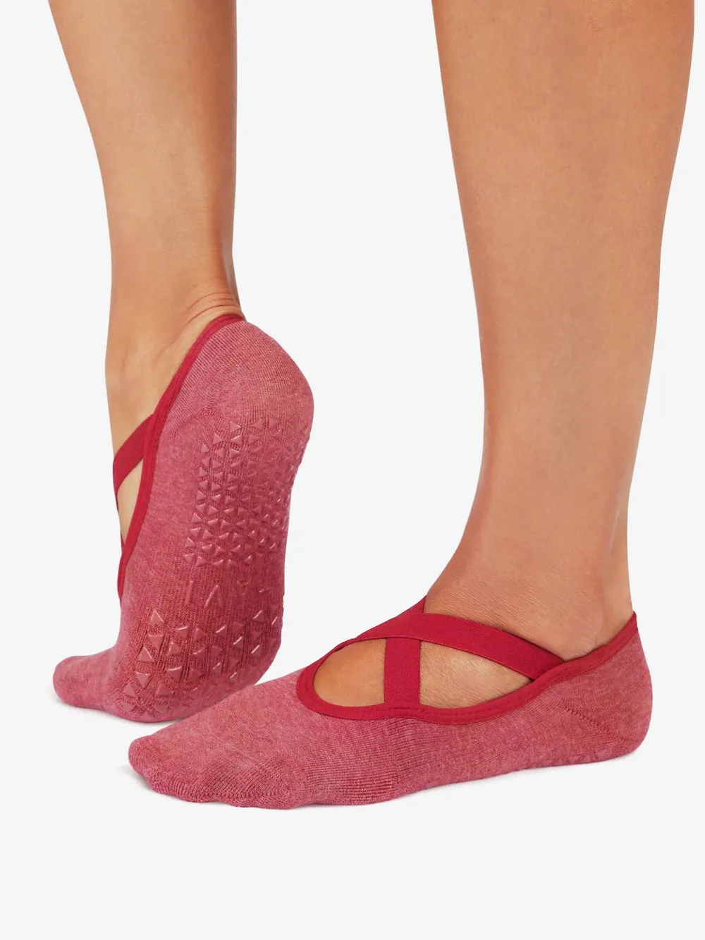 YOGAMA02 Tavi Noir Chloe Grip Socks - Ruby Heather