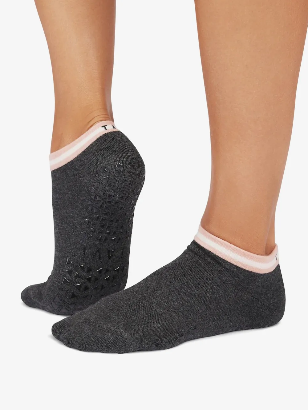 Clearance YOGAMA02 Tavi Noir Cora Grip Socks - Petal Melange Stripe