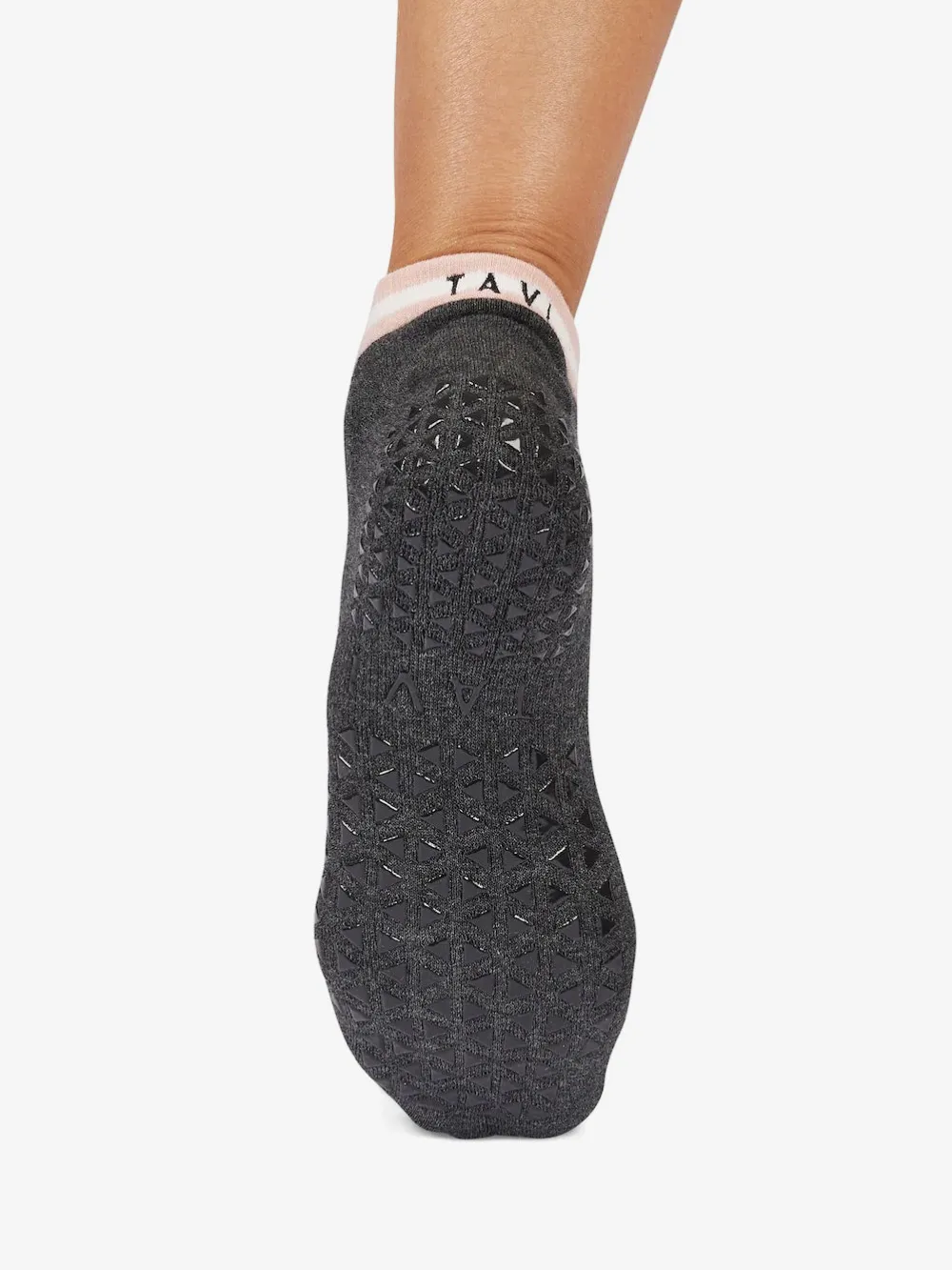 Clearance YOGAMA02 Tavi Noir Cora Grip Socks - Petal Melange Stripe