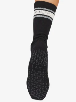 YOGAMA02 Tavi Noir Kai Grip Socks - Ebony Mirage Stripe