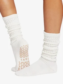 YOGAMA02 Tavi Noir Stacy Grip Socks - Snow