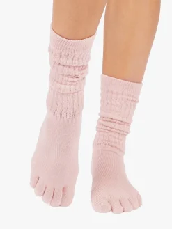 Best YOGAMA02 ToeSox Full Slouch Grip Socks - Petal