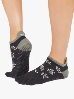 YOGAMA02 ToeSox Full Toe Low Rise Grip Socks - Petal