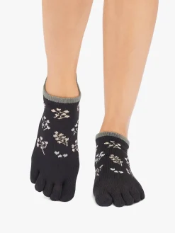 YOGAMA02 ToeSox Full Toe Low Rise Grip Socks - Petal