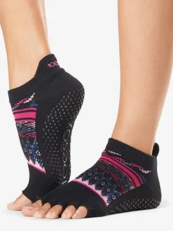 YOGAMA02 ToeSox Half Toe Low Rise Grip Socks - Woodstock