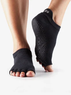 Online YOGAMA02 ToeSox Half Toe Low Rise Grip Socks - Black