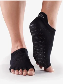 Online YOGAMA02 ToeSox Half Toe Low Rise Grip Socks - Black